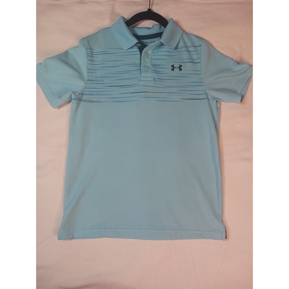 Under Armour Boy's Small Aqua Polo Shirt Sz. YSM